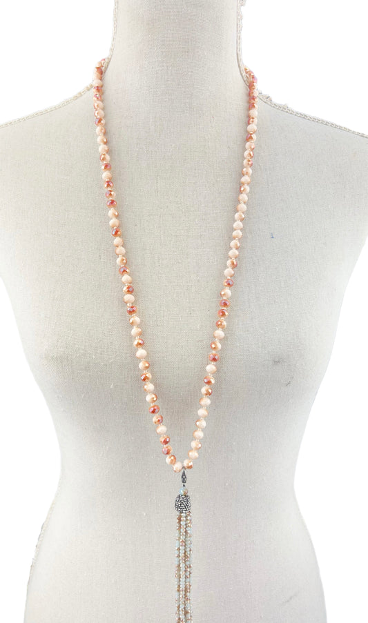 36" Crystal Necklace with Pendant