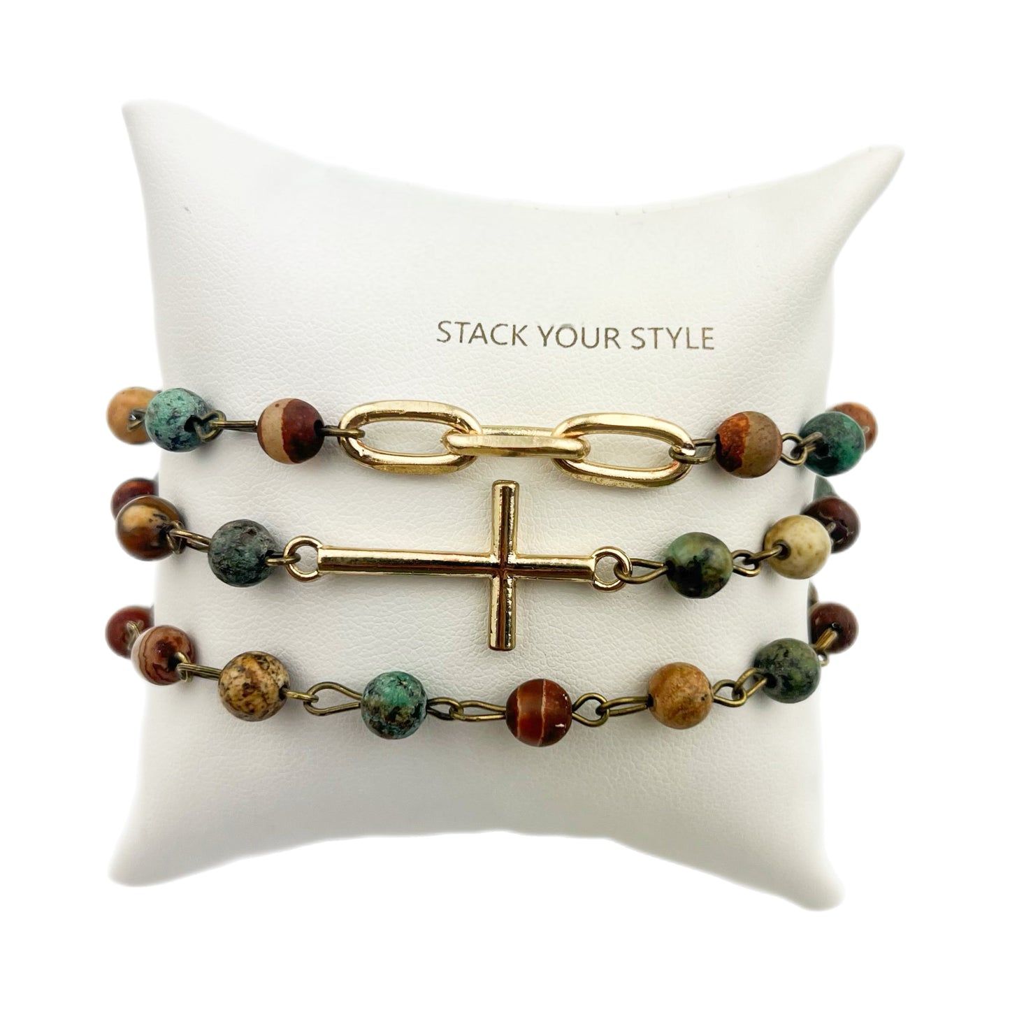 Eden Gold/Savanna Jasper Bracelet Set
