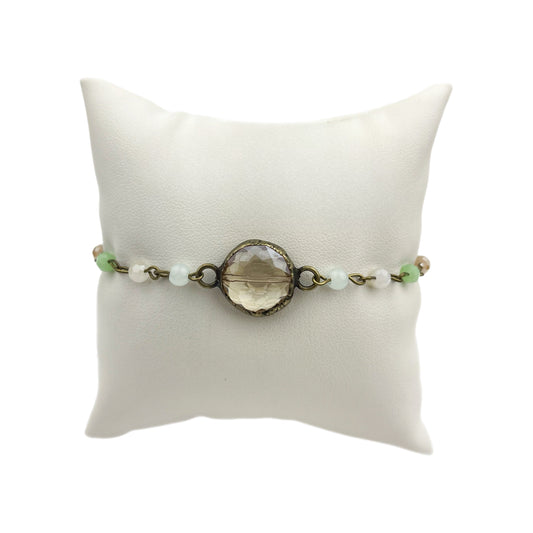 Beach Tide Bracelet with Round Crystal