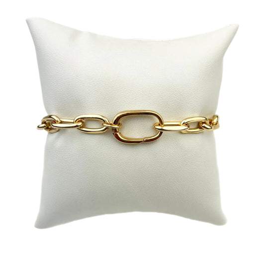 Gold Link Chain Bracelet (Case of 3)