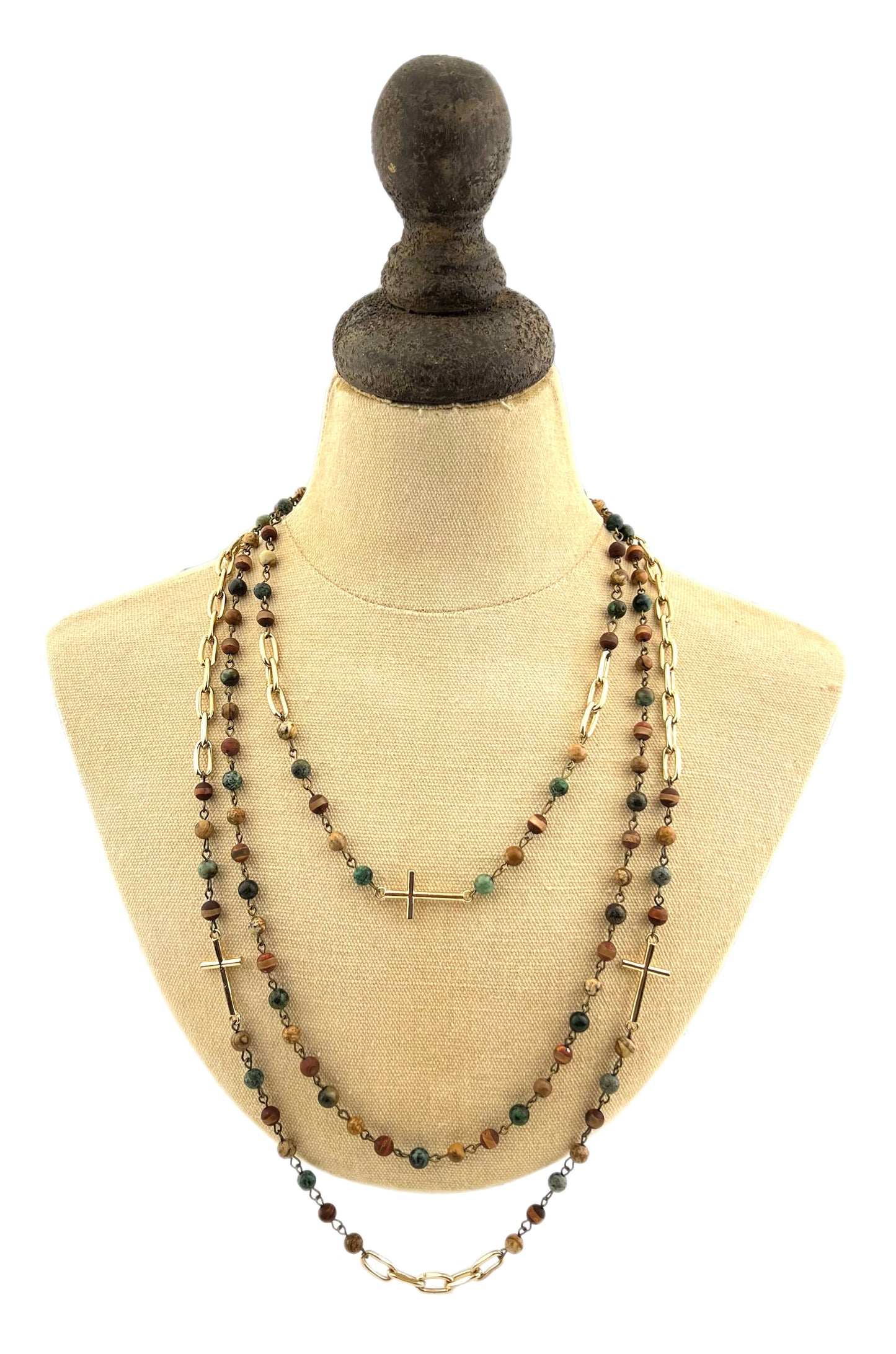 Eileen Gold & Savanna Jasper Necklace Set