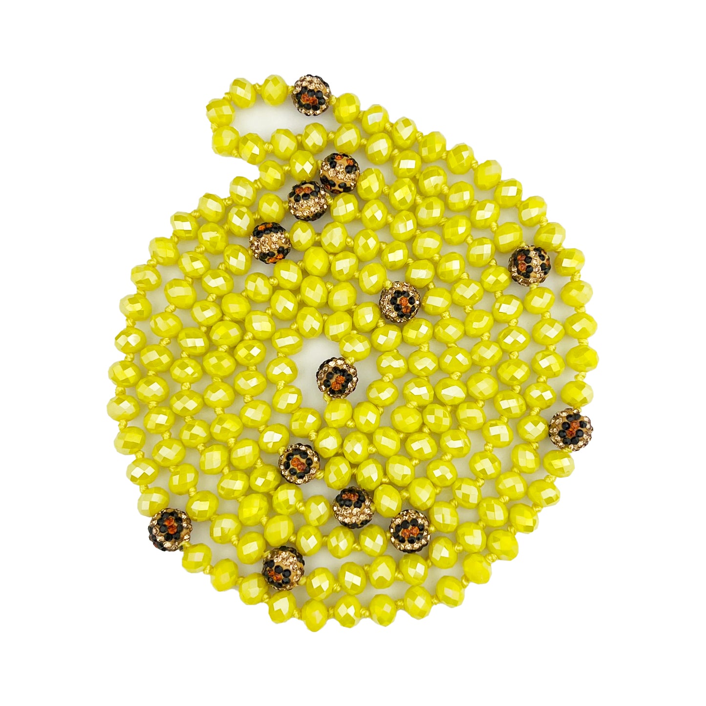 60" Hand Knotted Crystal Necklace (Case of 3)