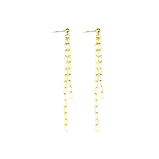 ER 2523 Gold Linked Chain Earring (Case of 3)