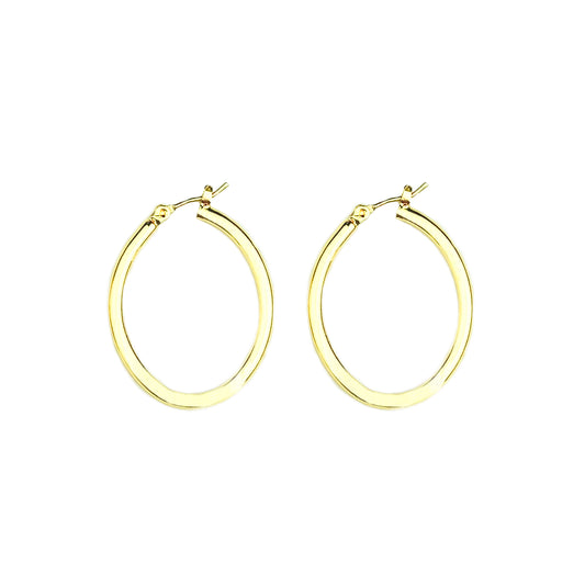 ER 2526 Gold Oval Hoop Earring (Case of 3)