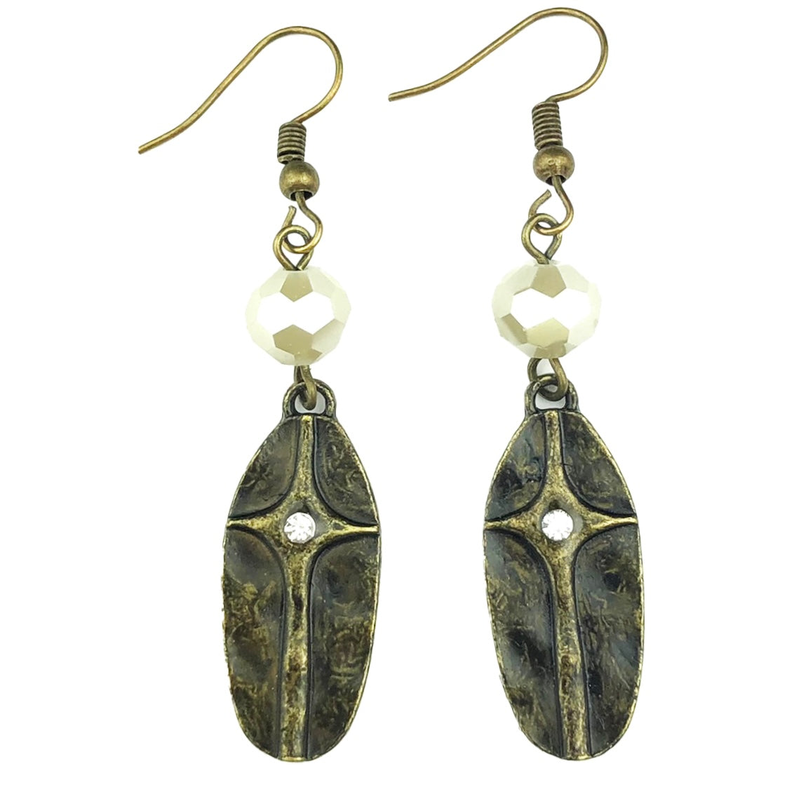 ER402660 Ivory Earring with Metal (Case of 3)