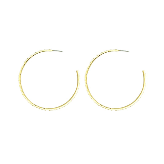 ER 2521 Gold Pave Hoop Earring (Case of 3)