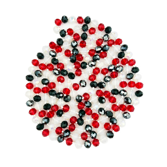 60" Hand Knotted Christmas Crystal Necklace (Case of 3)