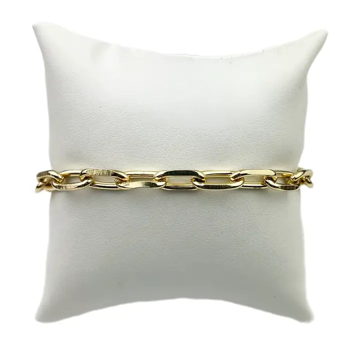 Gold Chain Bracelet/pave clasp (Case of 3)
