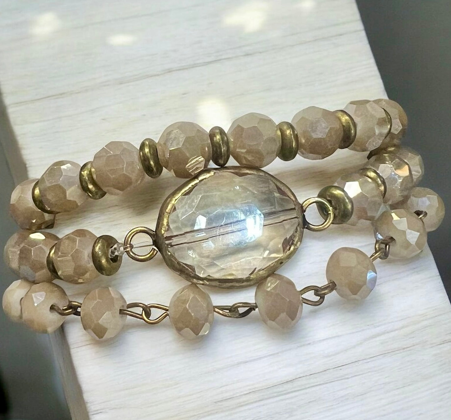 3 pc Bracelet Set Ivory 401 (Case of 3)