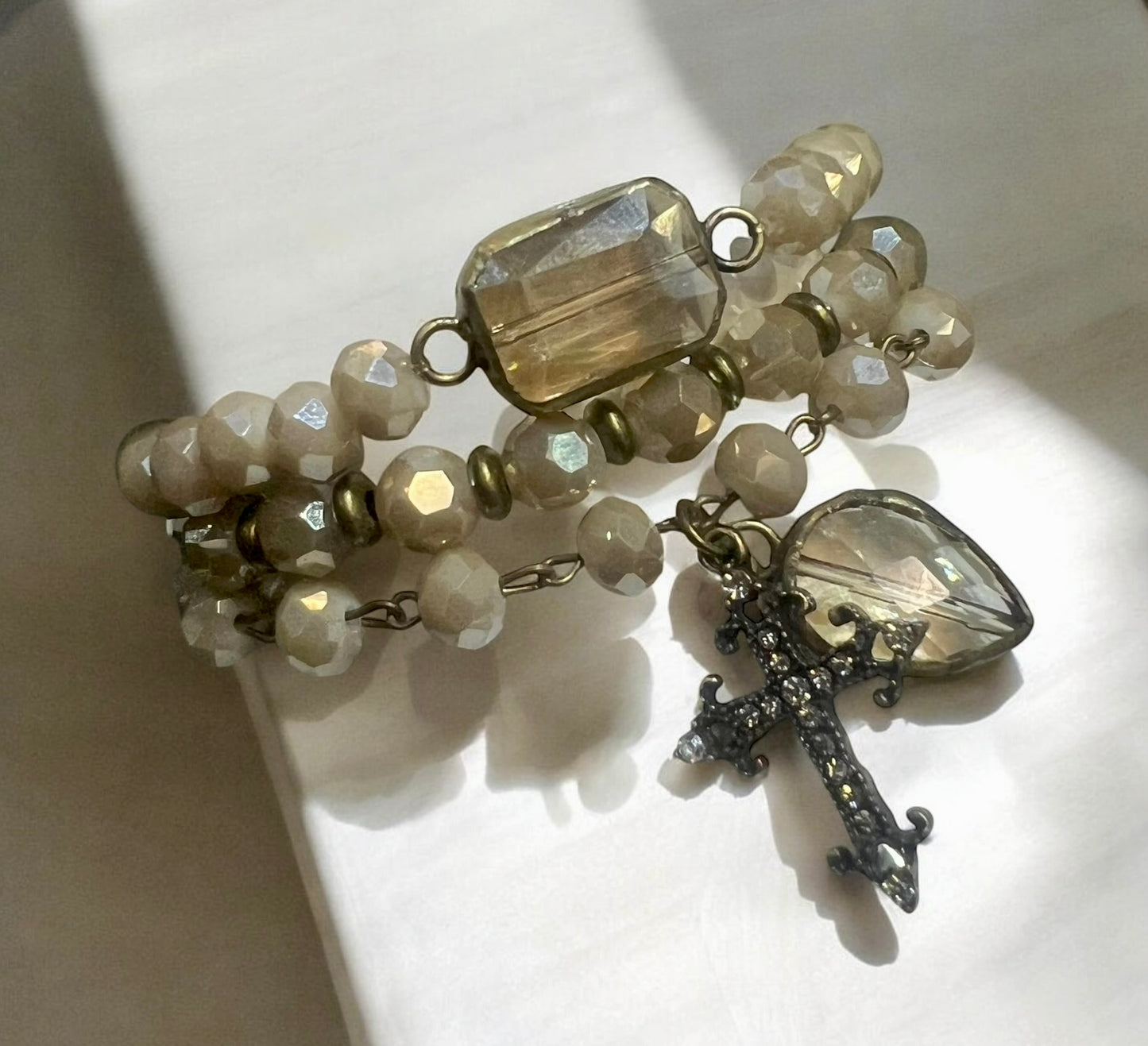 3 pc Bracelet Set Ivory 402 (Case of 3)