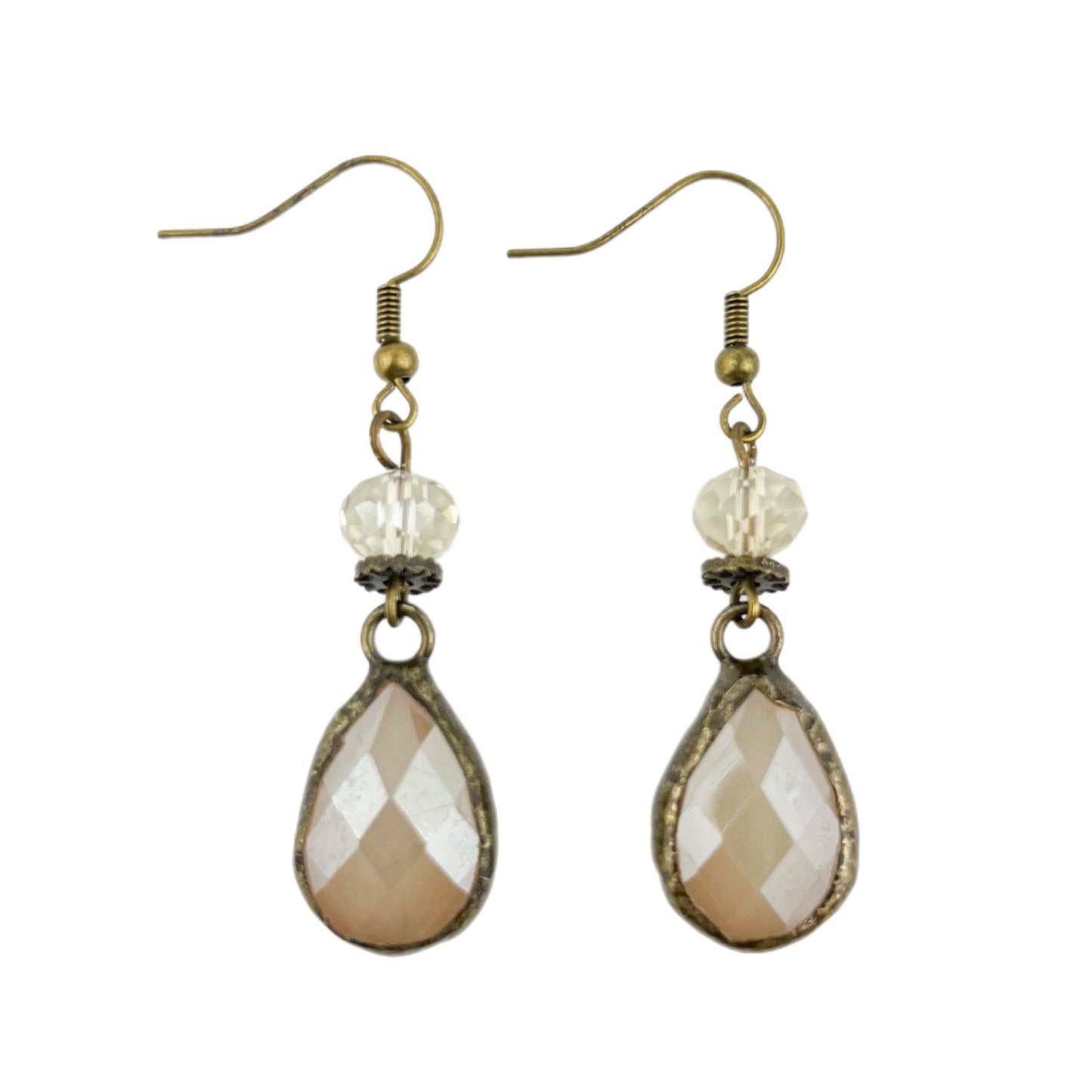 Crystal and Ivory Teardrop Earring