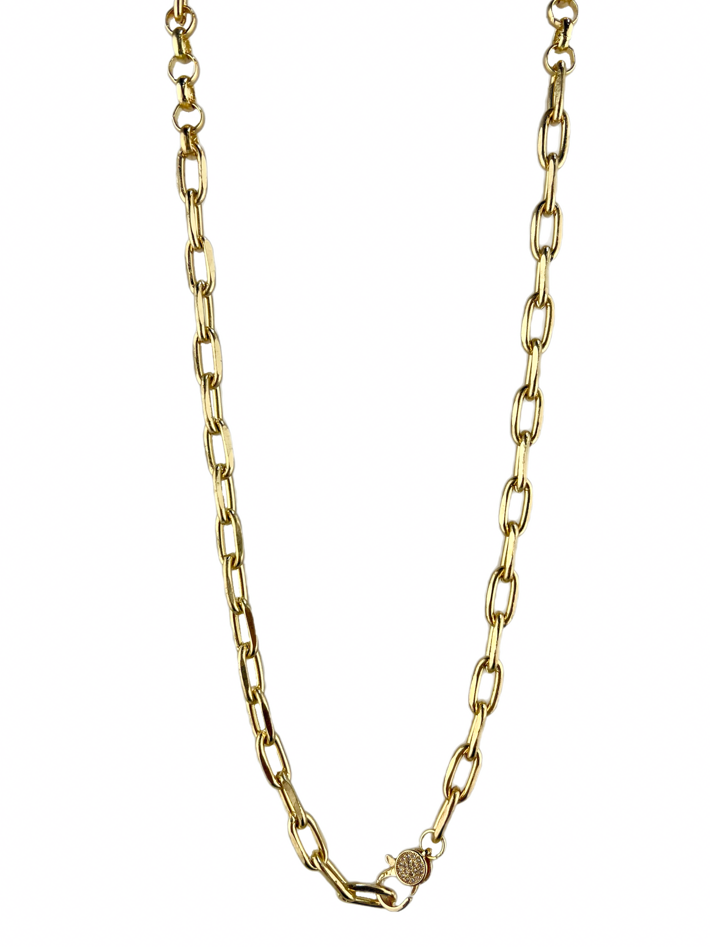 Designer Link Gold Necklace 18"