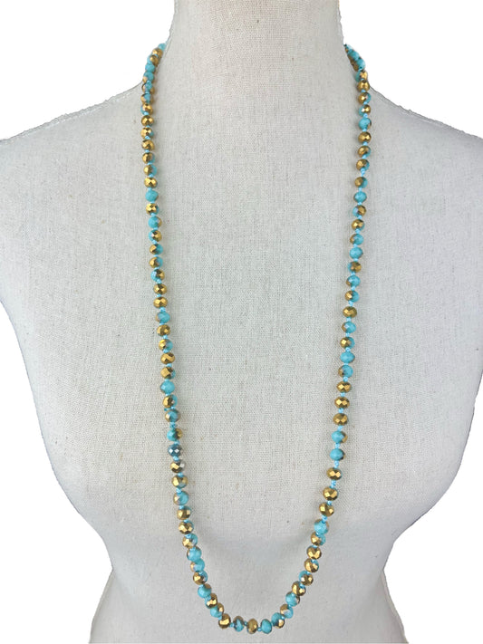 (Case of 3) 36" Hand Knotted Crystal Necklace