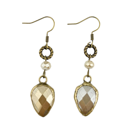 Ivory and Upside-down Teardrop Earring