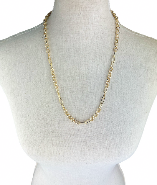 Mid Length Gold Necklace