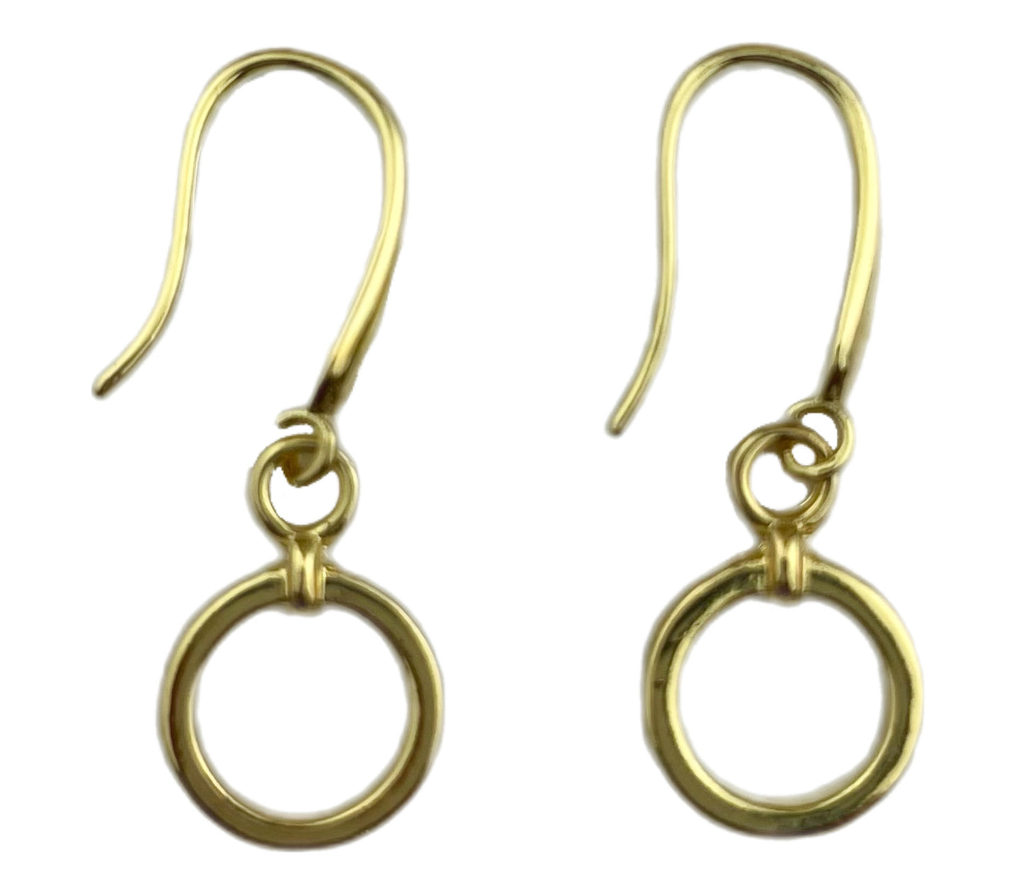 ER2542 Gold Earring w/ Round Drop