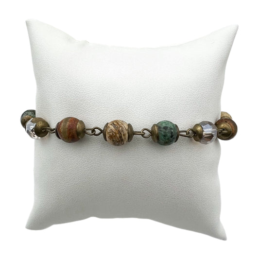 Savanna Jasper Bracelet w/ Cap