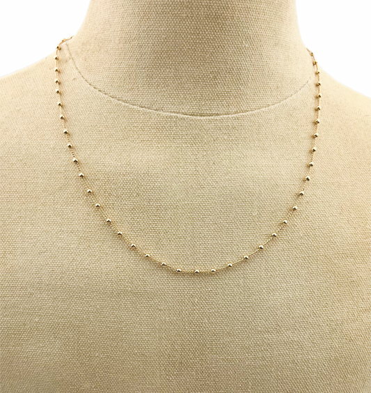 Gold Ball Snake Chain Necklace