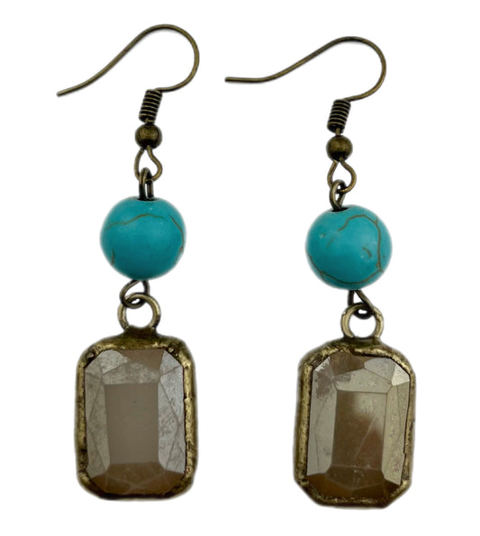 ER 2515 Turquoise w/ French Gilt Gold Ivory Drop (Case of 3)