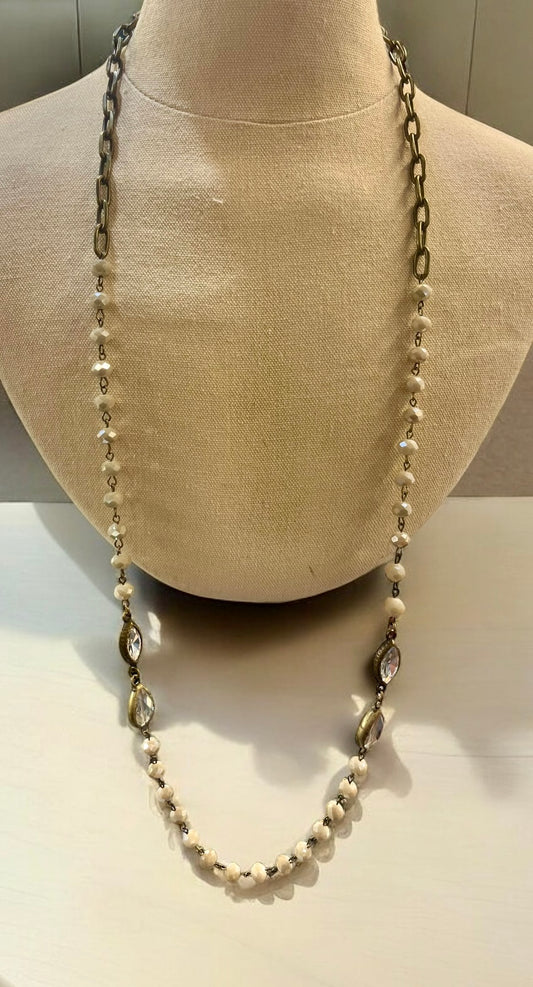 Ivory Necklace with Double Teardrop