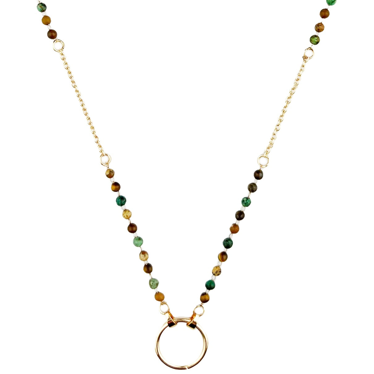 NE445 Gold & Savanna Jasper Necklace (Case of 2)