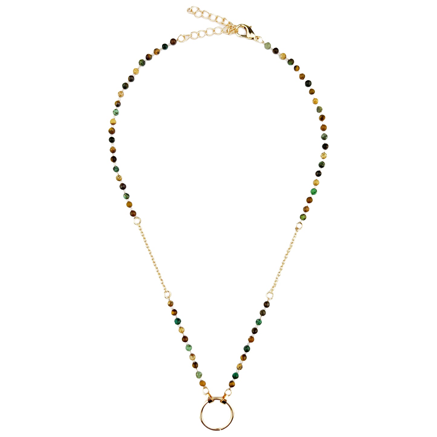 NE445 Gold & Savanna Jasper Necklace (Case of 2)