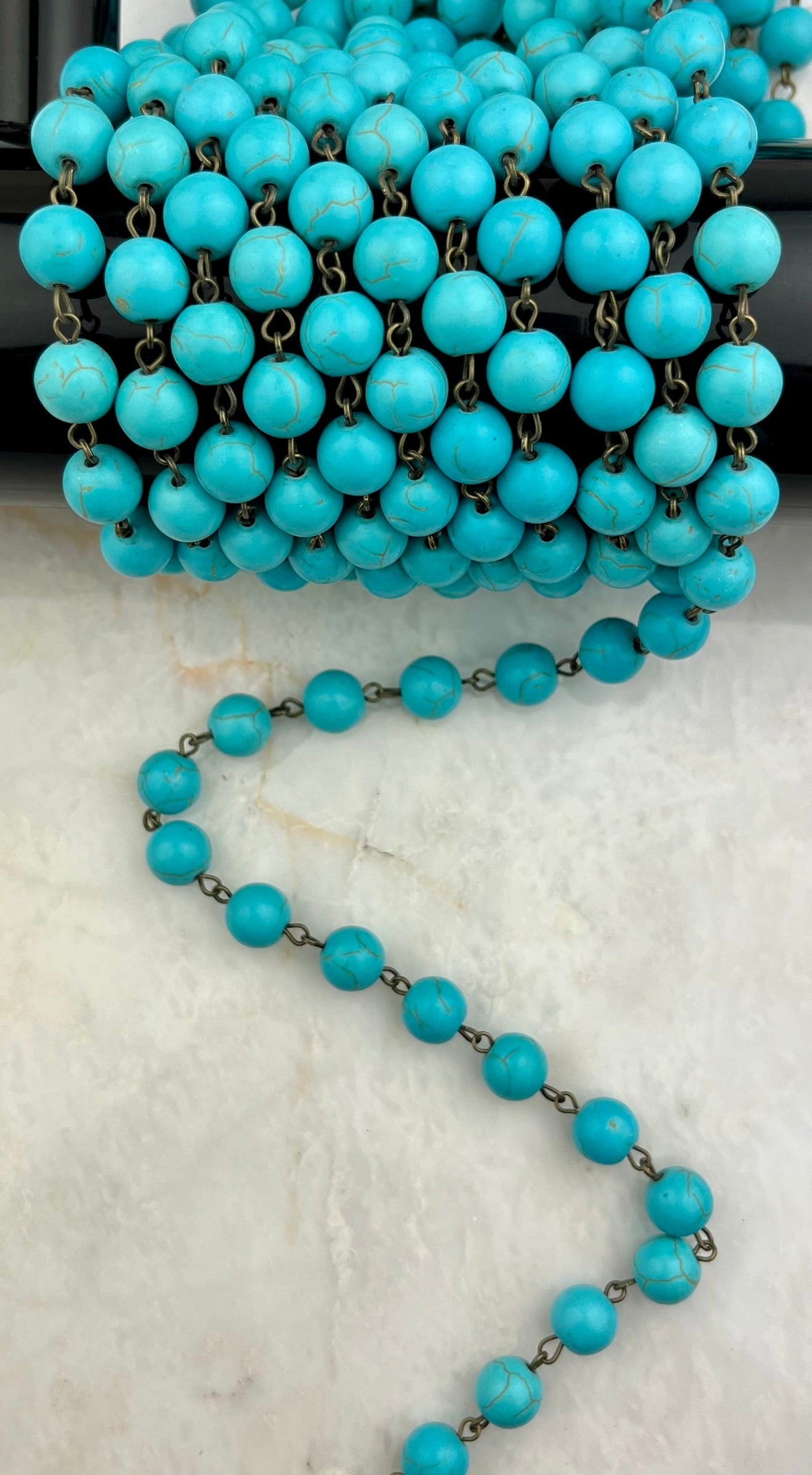 Turquoise Bead Chain (1FT)