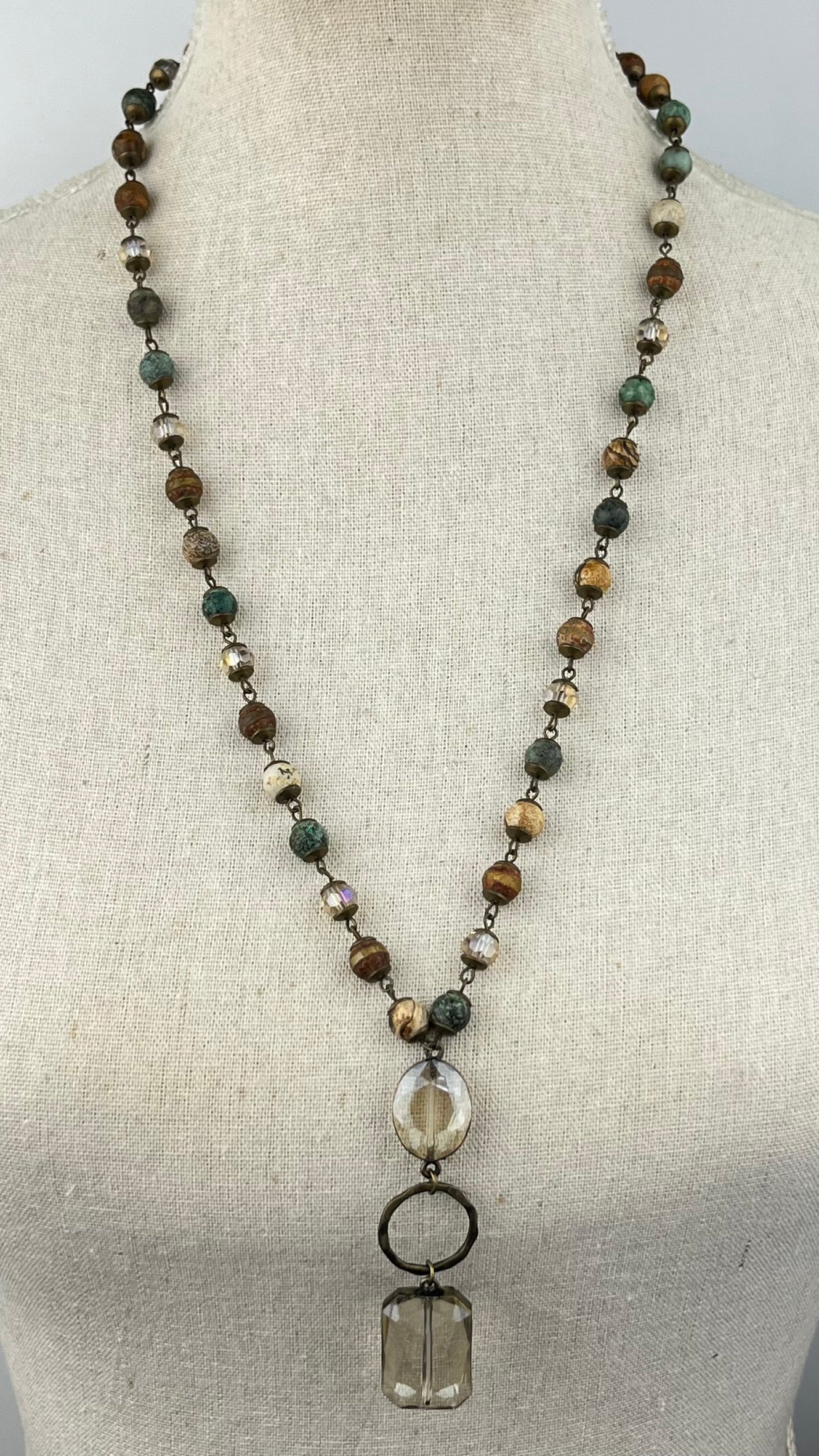 NE24431 Savanna Jasper Necklace