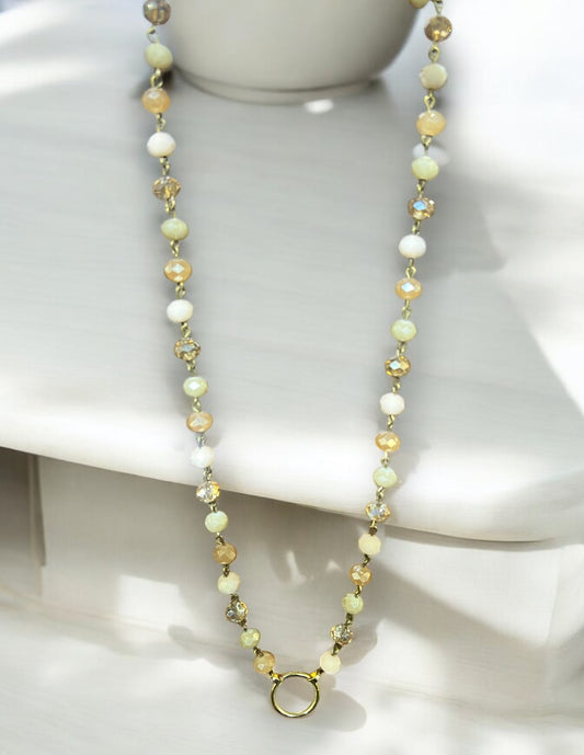 Gold circle necklace 5001 (Case of 3)