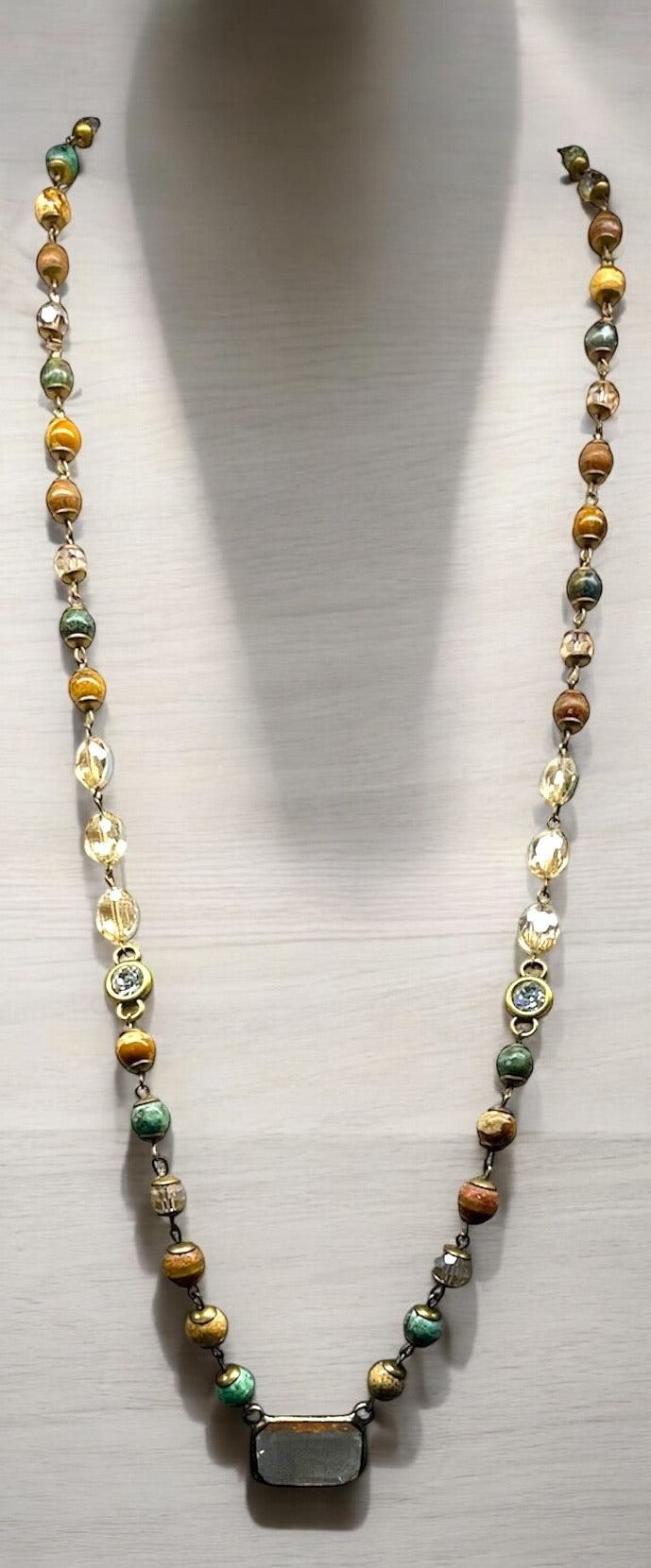 African Turquoise & Jasper Necklace #3063