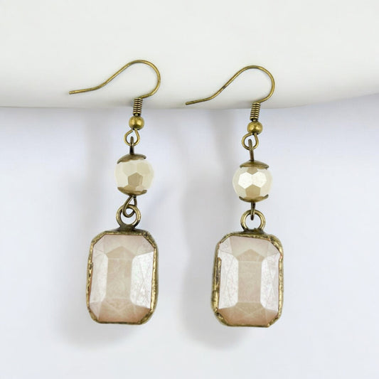 ER3613 Square Ivory Earring Drop